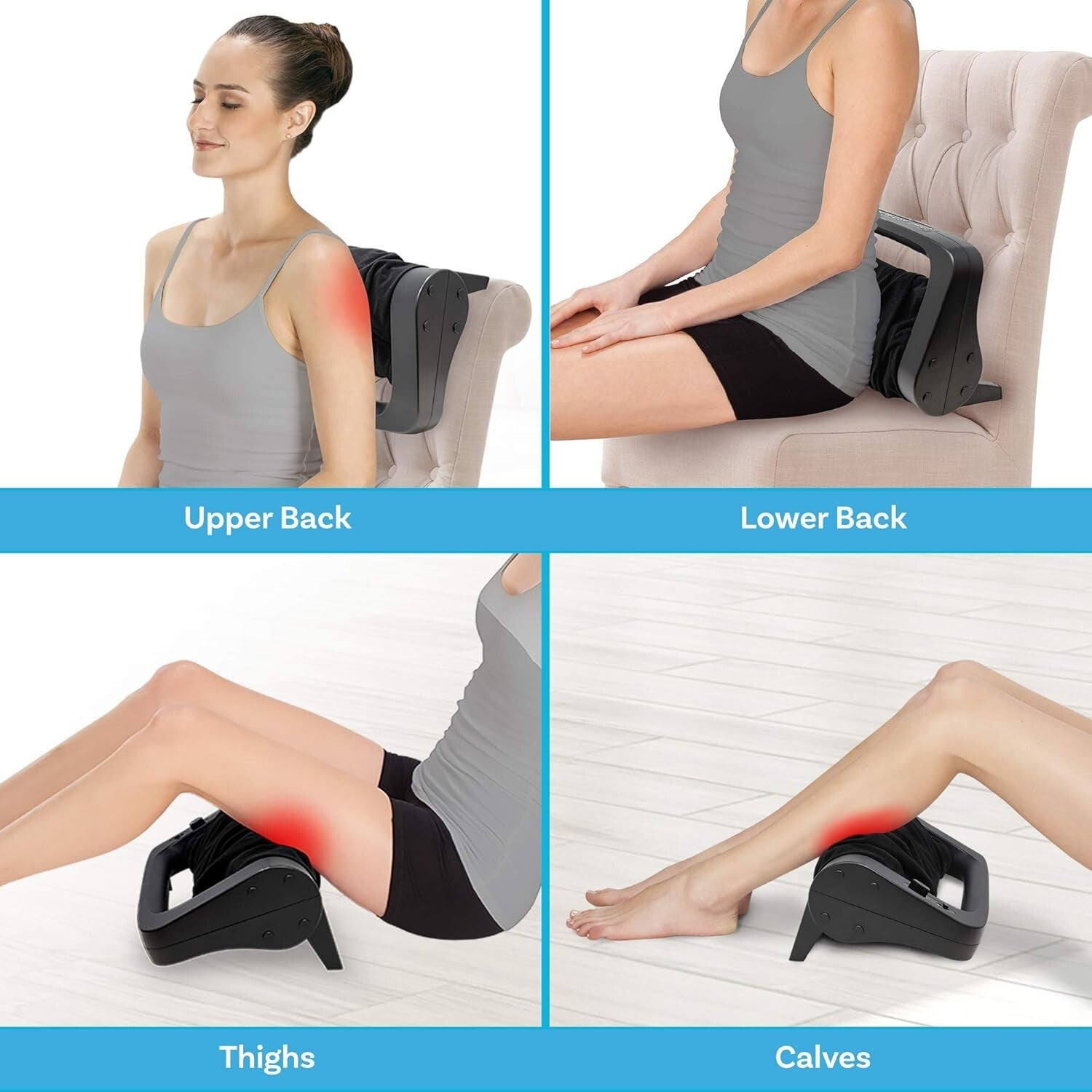 Electric Shiatsu Foot Massager with Calf Roller for Pain Relief and Relaxation