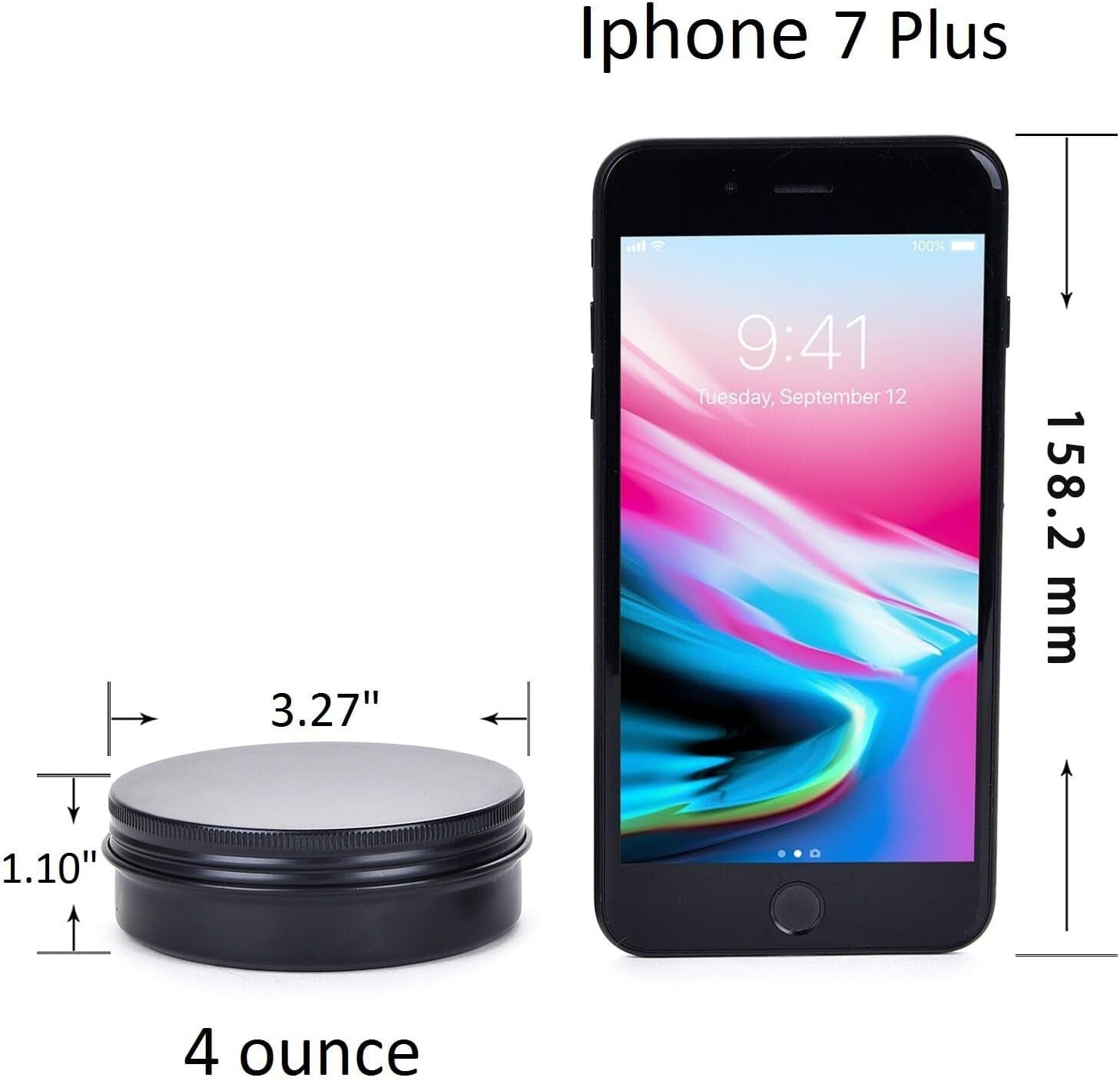 50 Pack of 4oz Black Aluminium Tins with Screw Lids - Perfect for Crafts