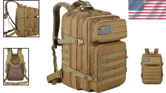 45L Military Tactical Backpack with MOLLE System for Hiking & Outdoor Adventures