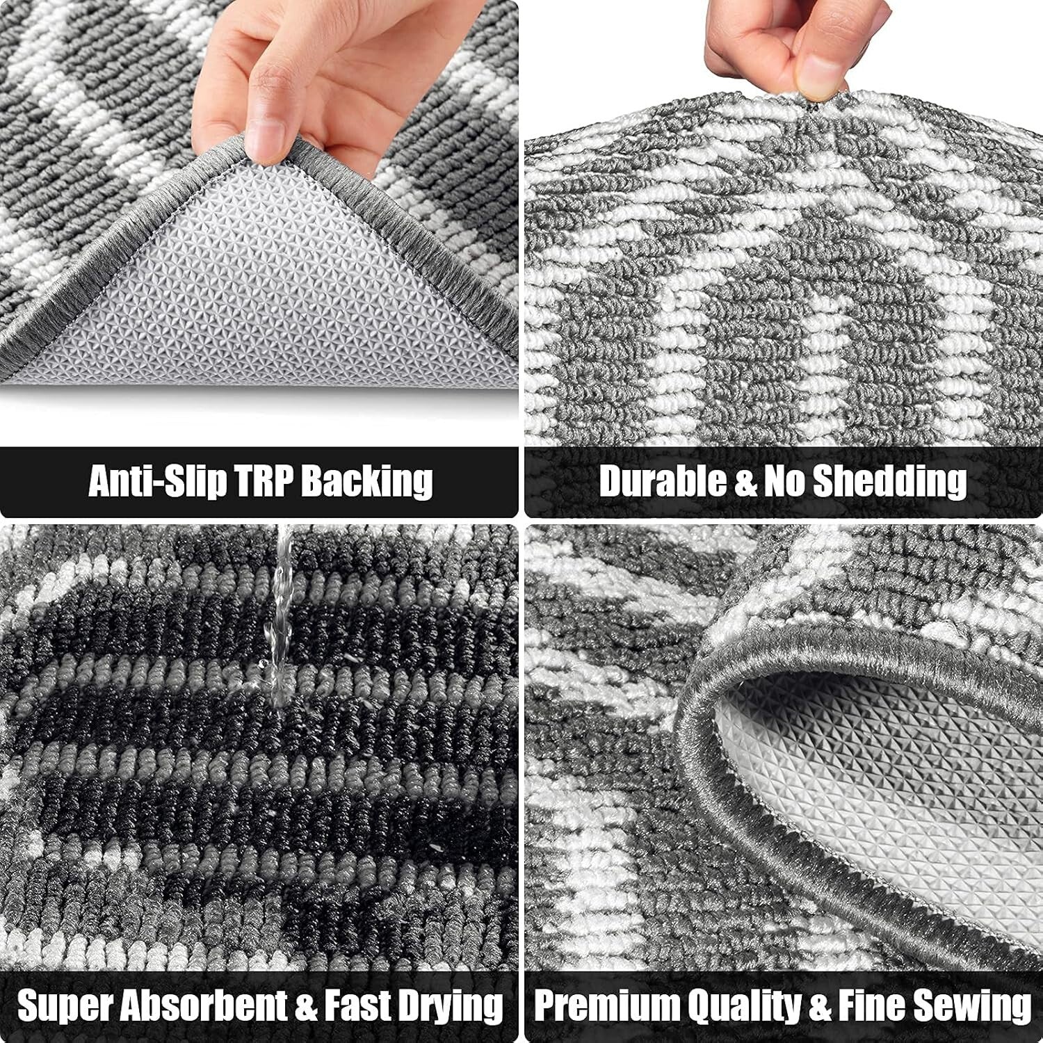 Durable Machine Washable 36"x59" Entrance Mat - Perfect for High Traffic Areas