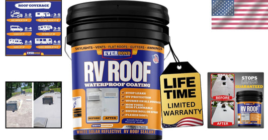 4.75 Gallon RV Roof Coating - Durable Liquid Sealant for Maximum Roof Defense