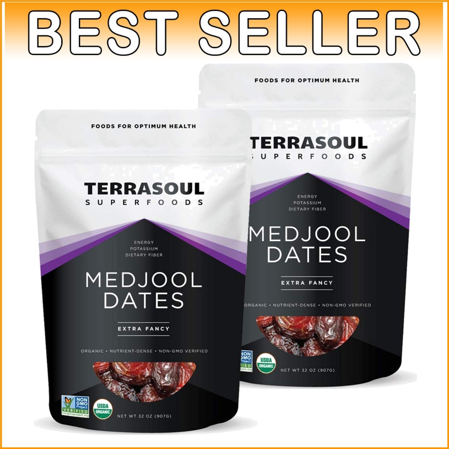 Farm Fresh Organic Medjool Dates 4 Lbs - USDA Certified, Non-GMO Treats