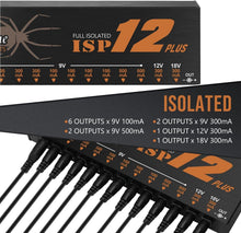 Load image into Gallery viewer, Noise-Free Guitar Pedal Power Supply with LED Indicators - 12 Isolated Outputs