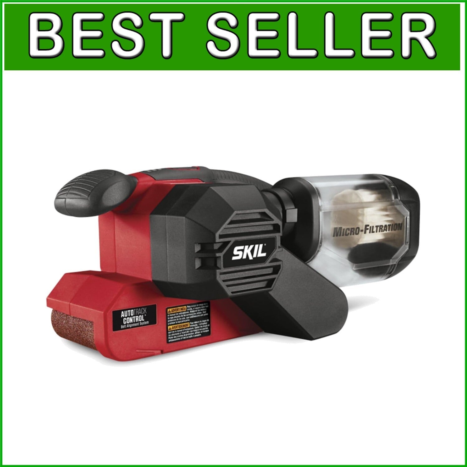 Efficient 3x18" 120V Belt Sander for Wood Finishing - Includes Pressure Control