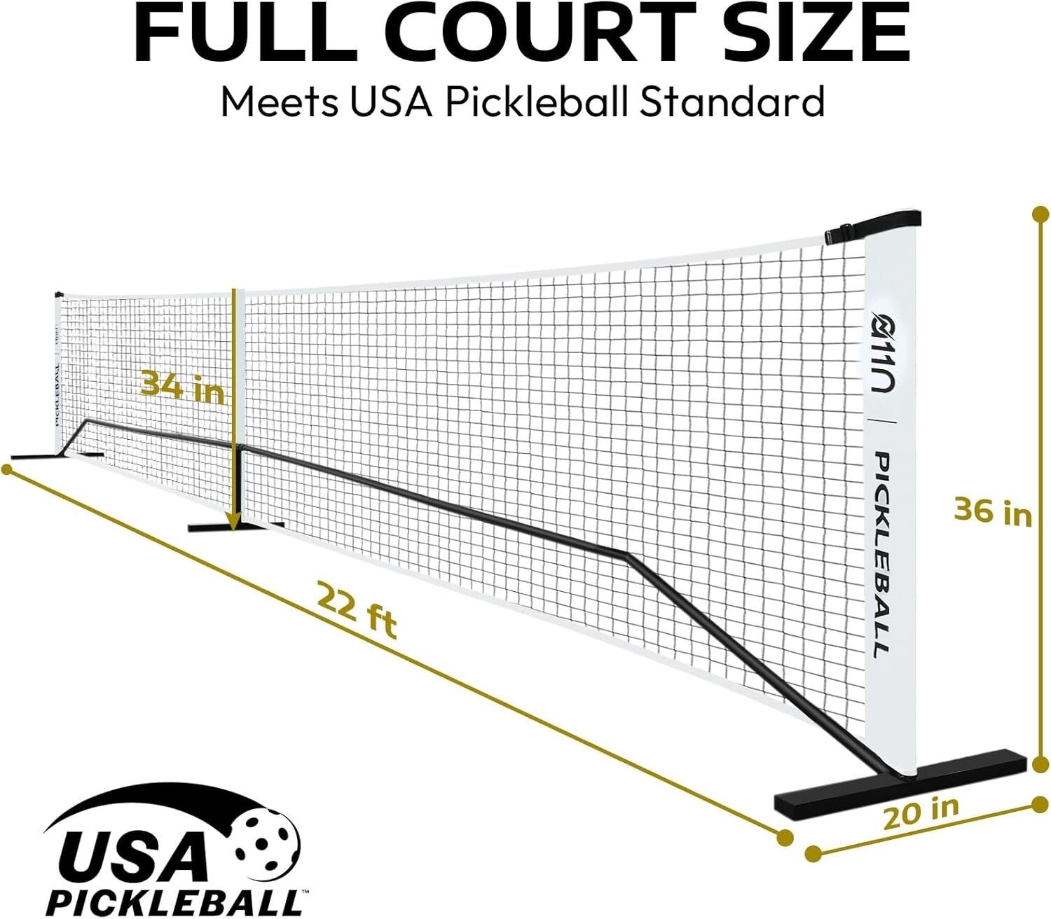 Fast Assembly Pickleball Net with Carry Bag - Perfect for Tournaments & Leisure