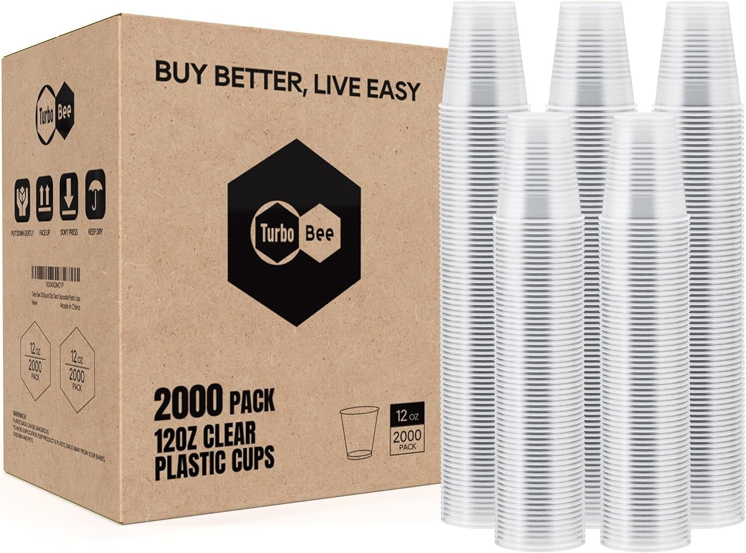 Versatile 2000-Pack Clear Drinking Cups - Ideal for Juices, Sodas, and More
