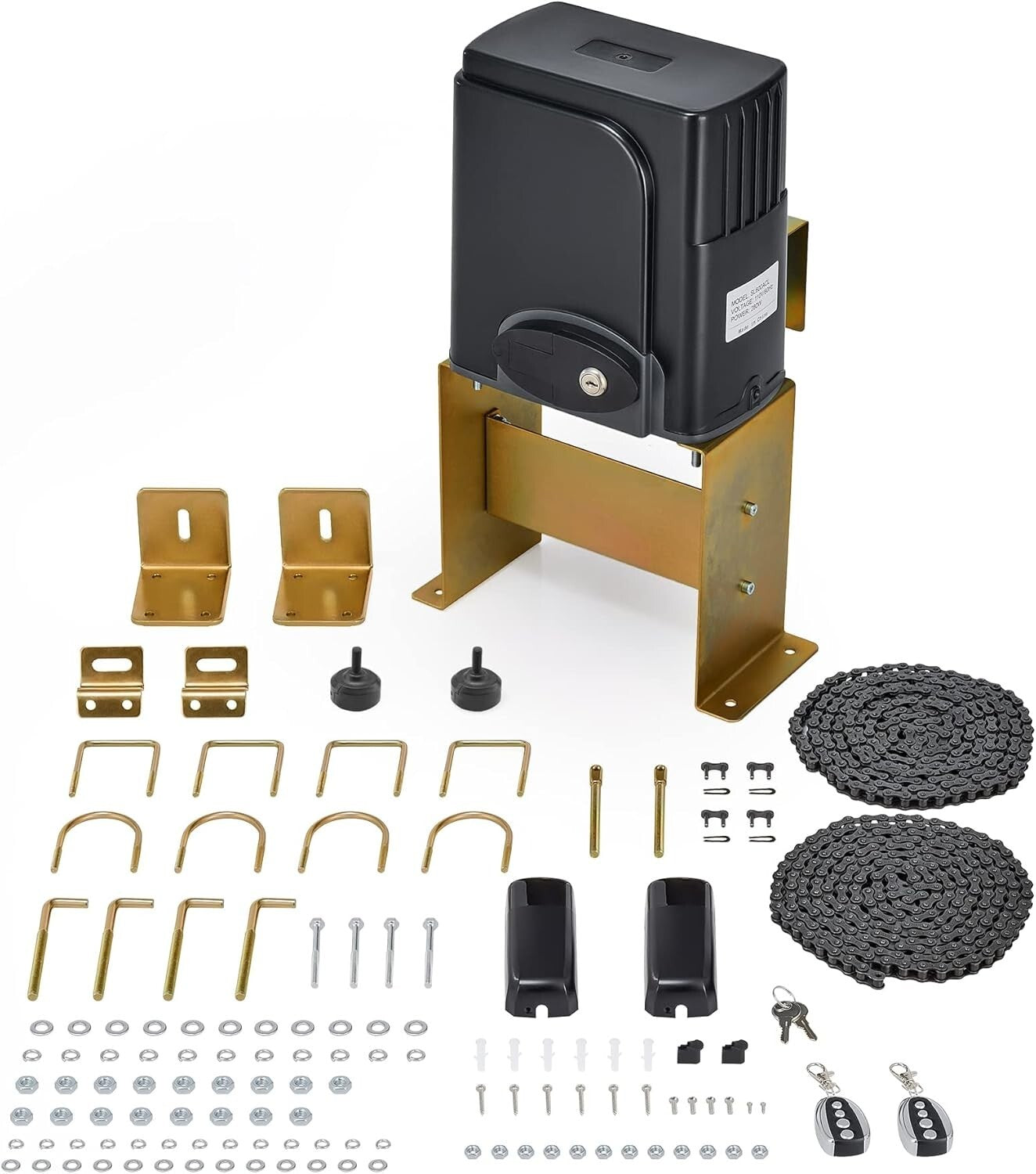 Automatic Electric Gate Opener Kit with App Control - 40 ft, 1400 lb Capacity