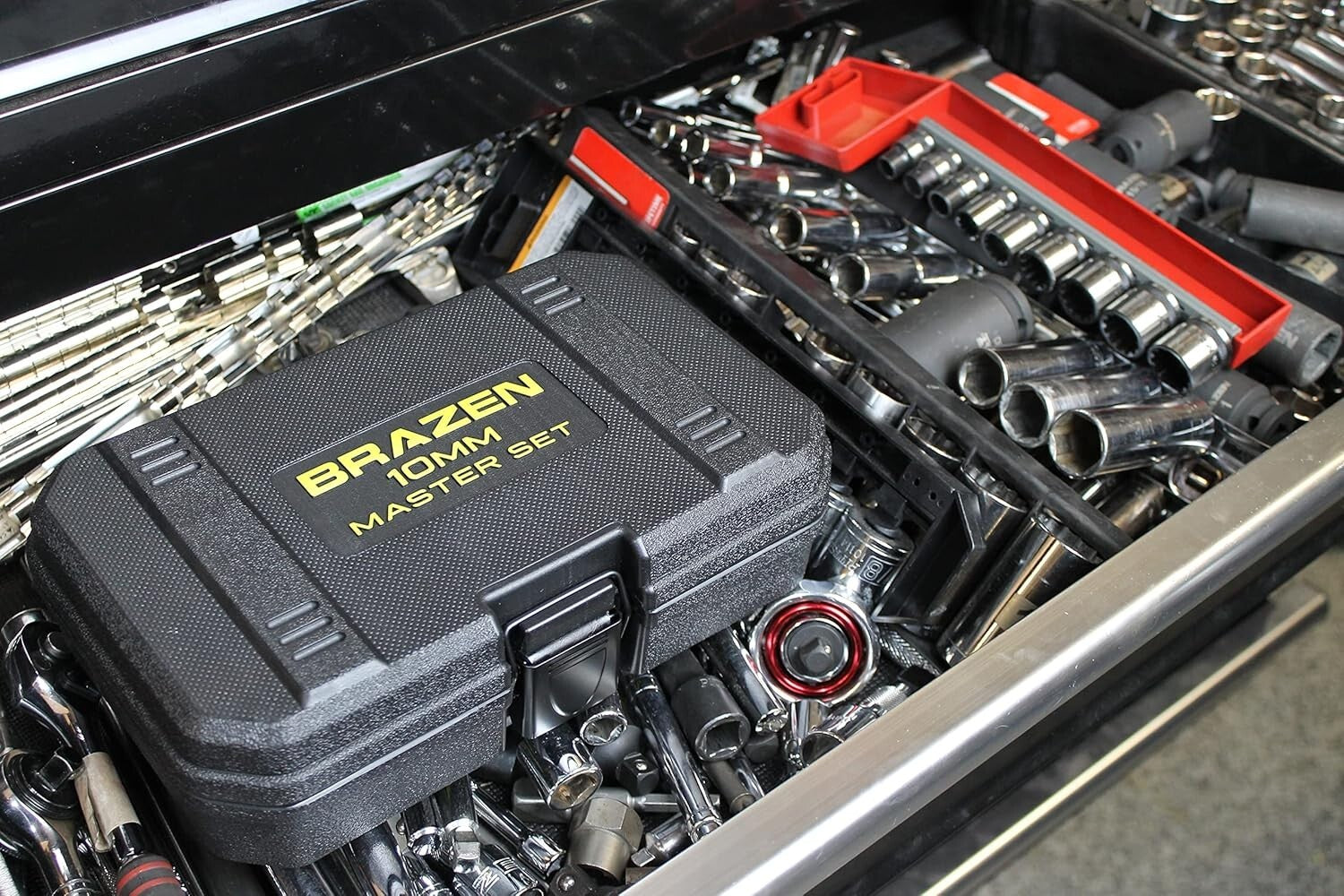 Complete 10mm Socket Set: 12 Sockets, 3 Wrenches & Nut Driver - Portable Case