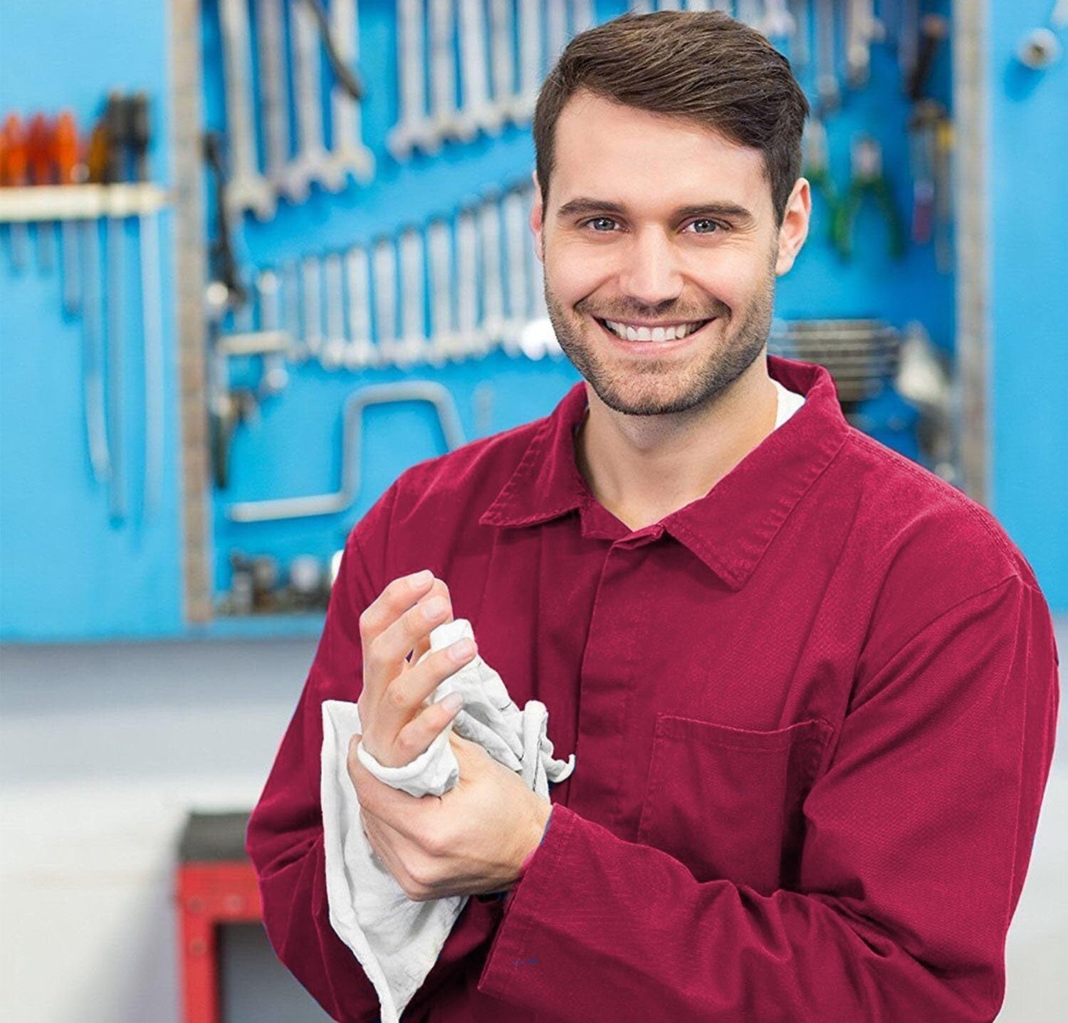 150 Reusable Cotton Towels, 14" x 12", 600 Count - Essential for Home & Auto