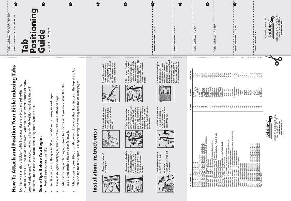 90 Durable Gold Plastic Tabs for Old & New Testament - Beautiful Bible Organizer