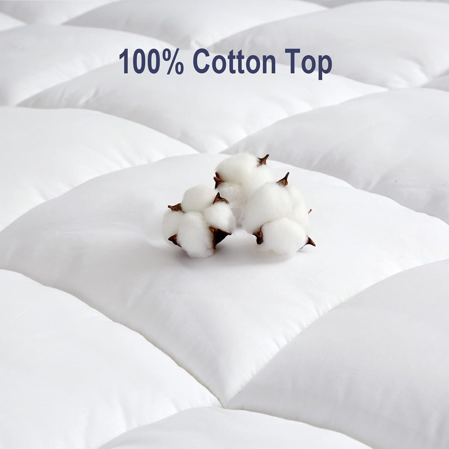 Extra Thick Queen Mattress Topper - 1300 GSM Down Alternative for Comfort