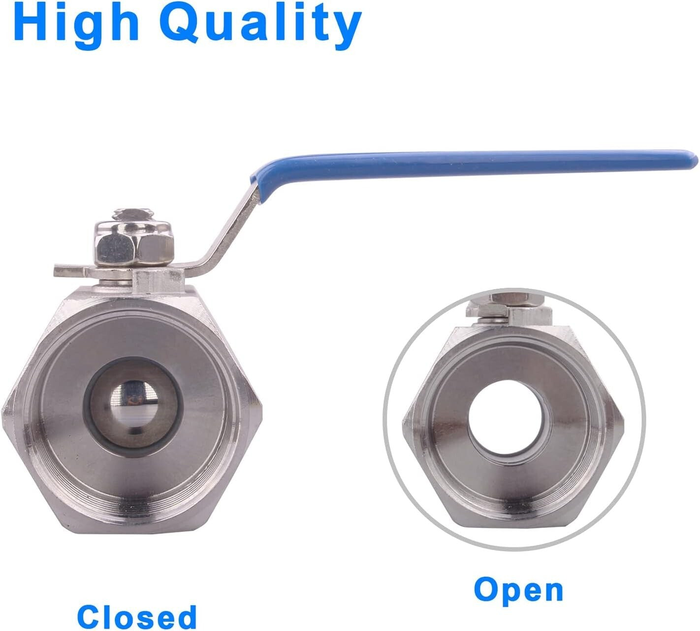 High Pressure 1.25 Inch NPT Stainless Steel Ball Valves - Durable & Leak-Proof