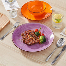 Load image into Gallery viewer, Assorted Color 10.5-inch Ceramic Dinner Plates - Microwave &amp; Dishwasher Safe