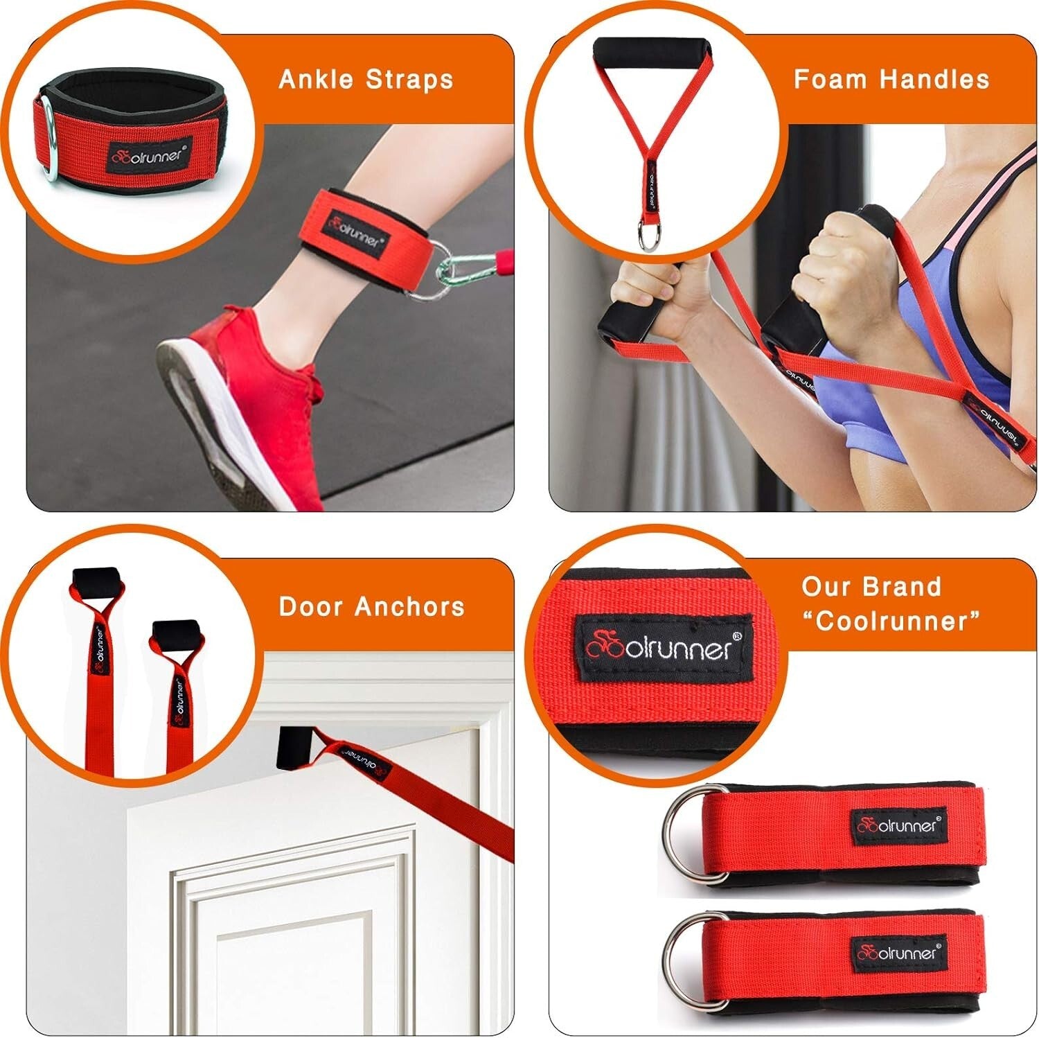 14PCS Premium Resistance Bands Set - Adjustable Workout Bands 20-150lbs