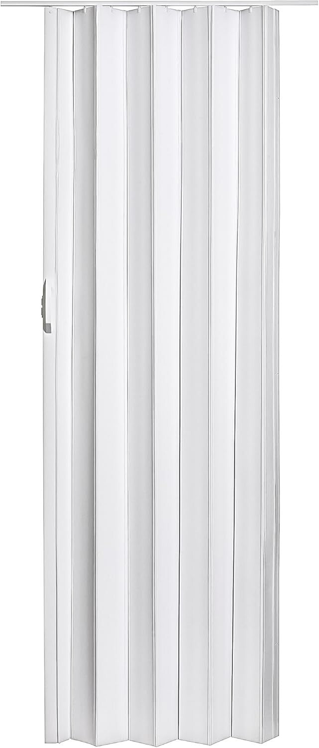 Elegant White Accordion Folding Door - Easy Installation & Space-Saving Design