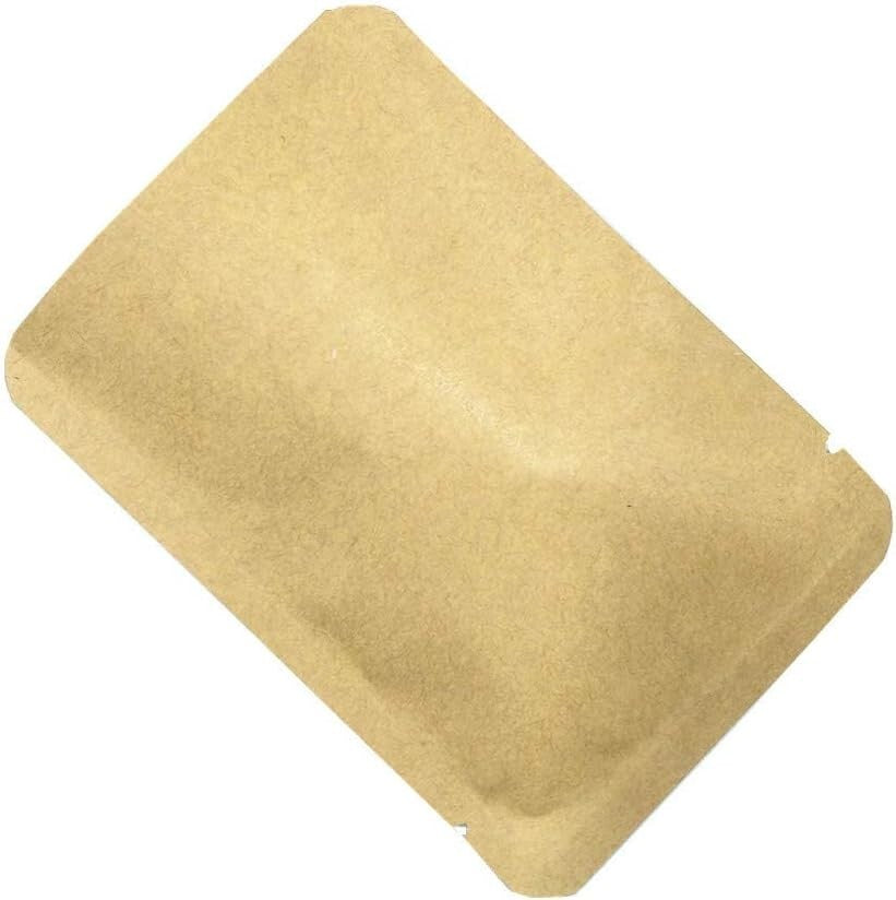 Durable 3.9x5.9 Inch Kraft Paper & Foil Bags - 500 Count for Organizing Snacks