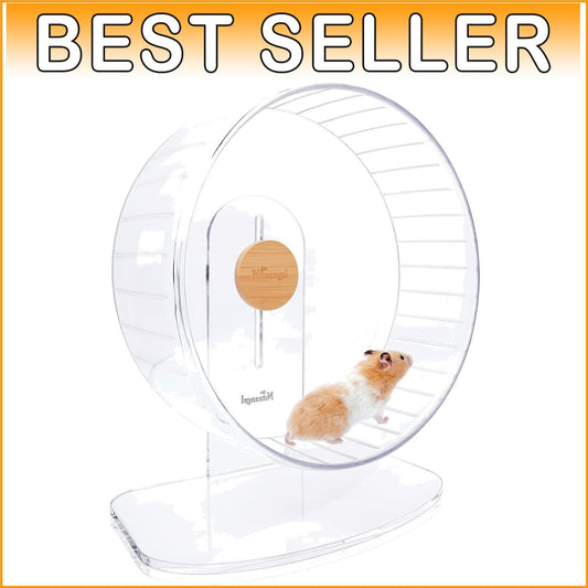 Extra Large Quiet Hamster Exercise Wheel with Adjustable Stand for Small Pets
