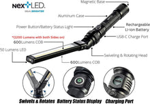 Load image into Gallery viewer, Heavy Duty LED Magnetic Work Light 600x2 Lumens - Rechargeable &amp; Water-Resistant