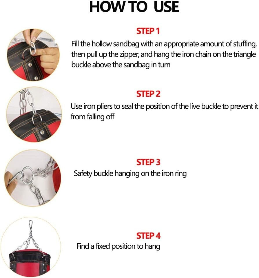 Complete Indoor Boxing Set: 4ft Heavy Bag, Gloves & Accessories for All Ages