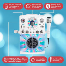 Load image into Gallery viewer, All-in-One Karaoke Machine with Wired Mic &amp; Disco Lights - Perfect for Parties!