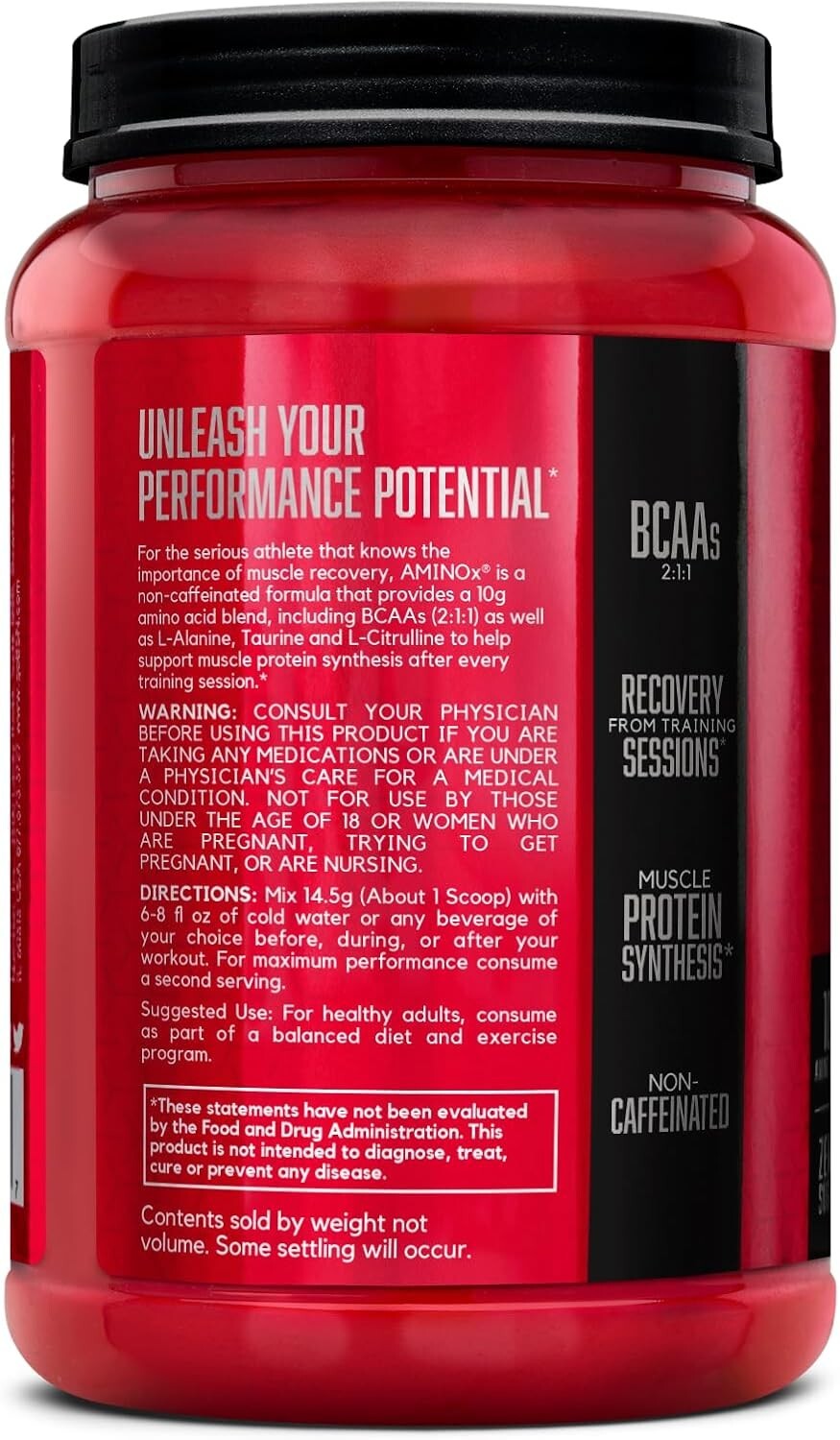 10g Amino Acids Per Serving - Caffeine Free Muscle Recovery Powder, 70 Servings