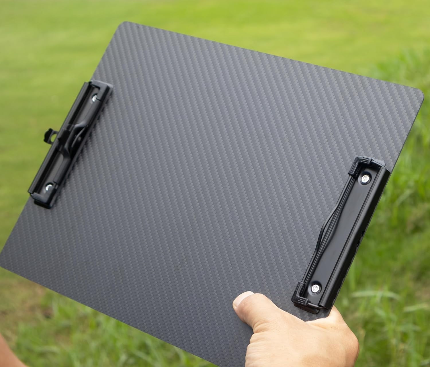 Lightweight Outdoor Carbon Fiber Clipboard - Dual Clips and Pen Holder Design