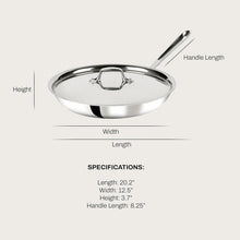 Load image into Gallery viewer, Durable 12-Inch Stainless Steel Frying Pan with Lid - Even Heat Distribution