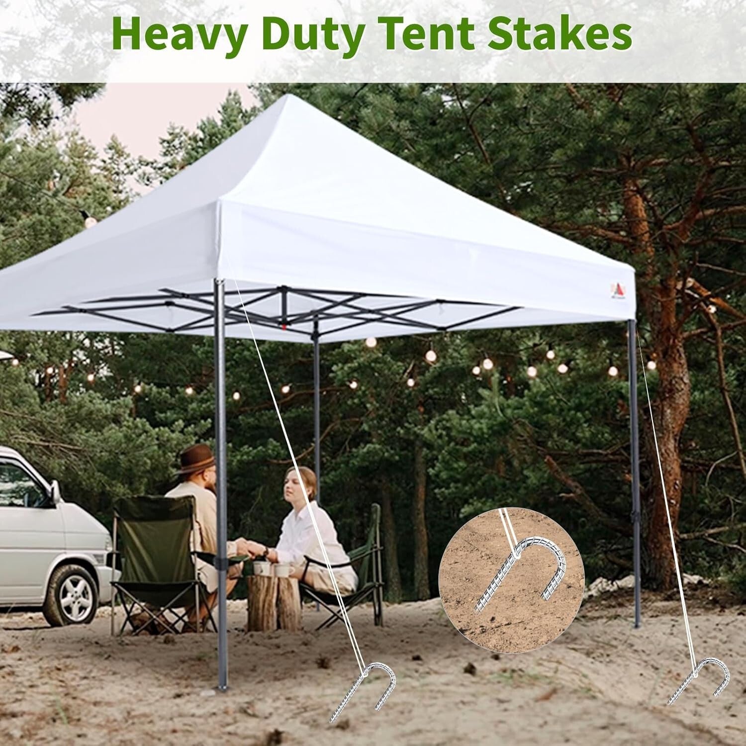 Durable 12-Inch galvanized Practical Stakes - 50 Pack for Landscape and Events