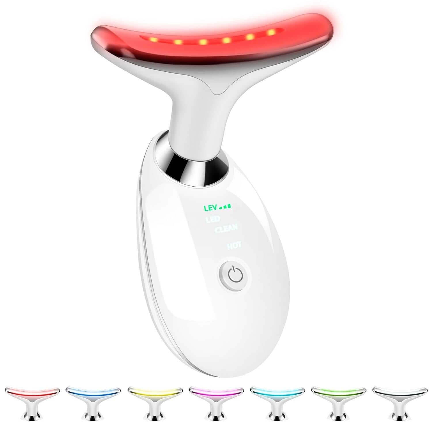 Compact Facial Massager Wand with Red Light Therapy for Radiant Skin Results