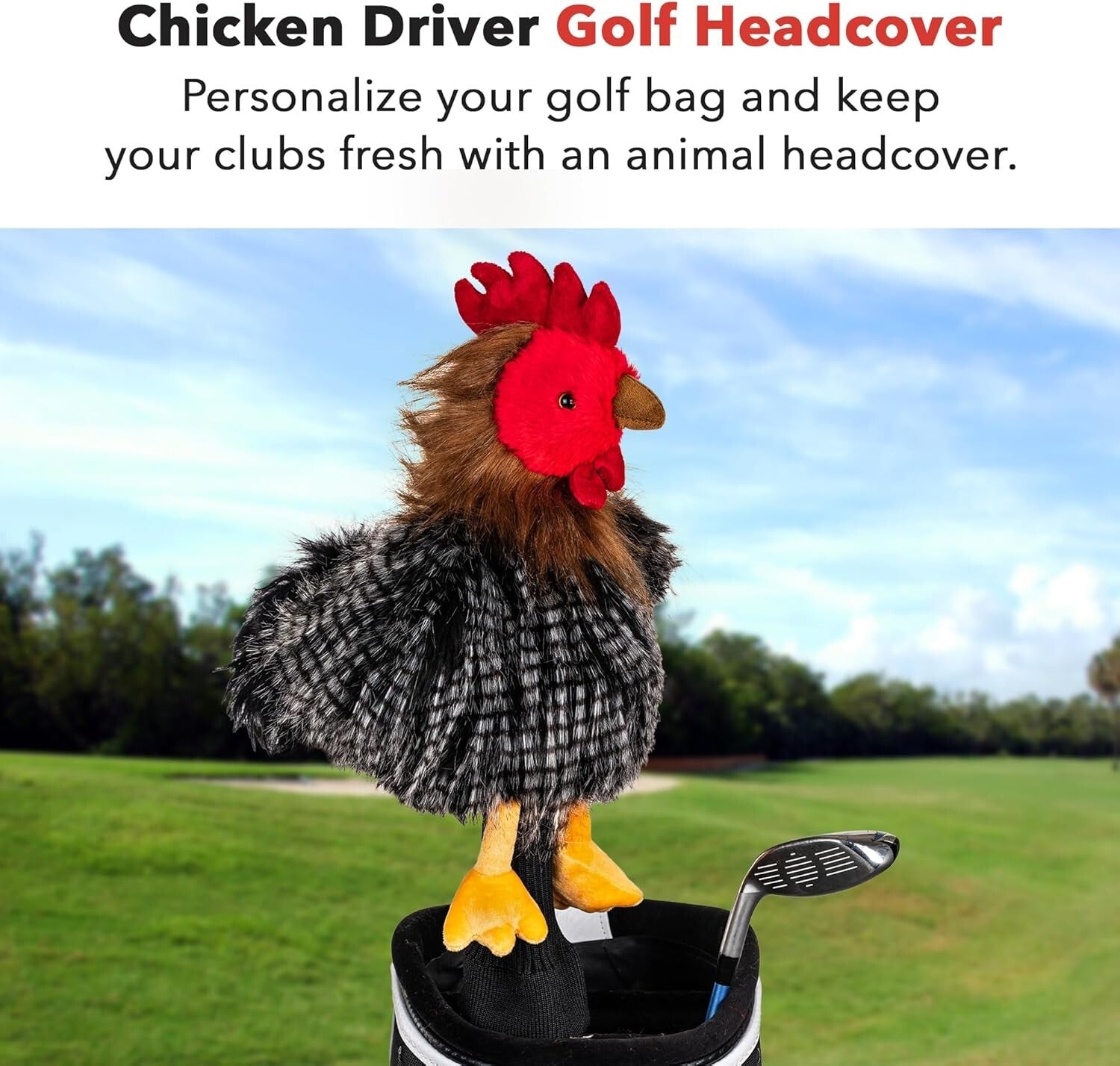 Durable Golf Driver Headcover with Unique Cartoon Design - Lifetime Guarantee