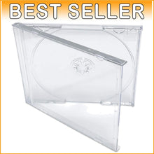 Load image into Gallery viewer, Premium 50-Pack Clear CD Jewel Cases - Standard Size for Organized Storage