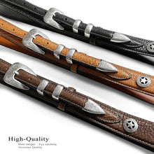 Load image into Gallery viewer, Stylish Adjustable Western Ranger Belt 1-3/8" to 3/4" with Antique Buckle
