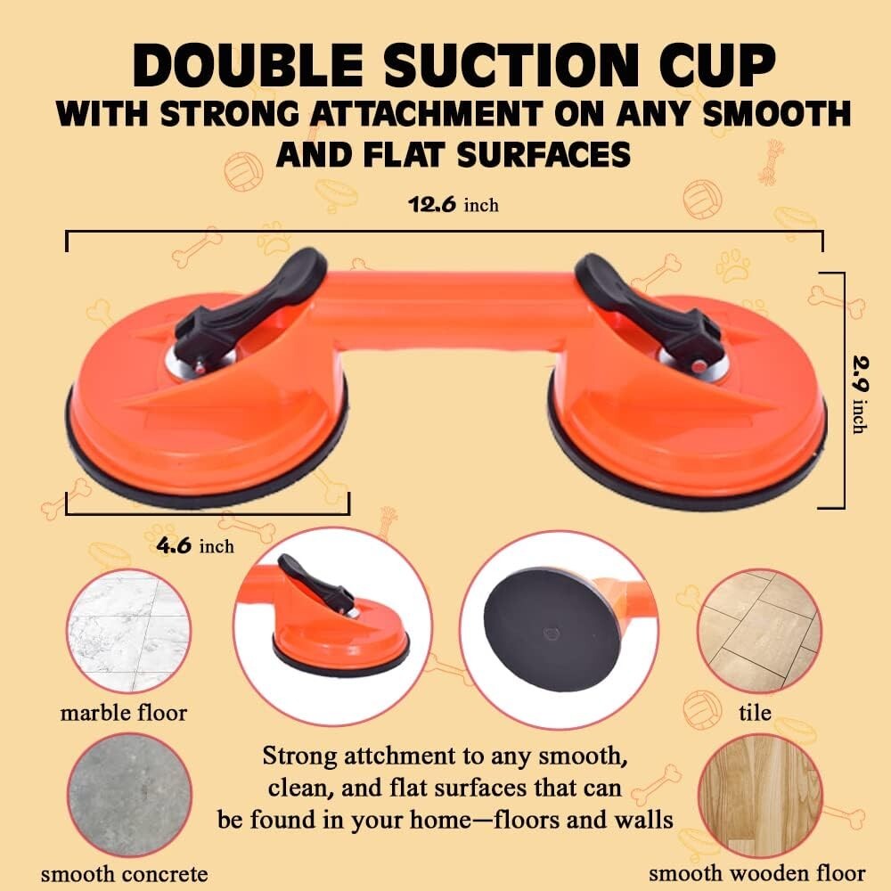 Durable Tug of War Dog Toy with Double Suction Cups - Perfect for Large Breeds