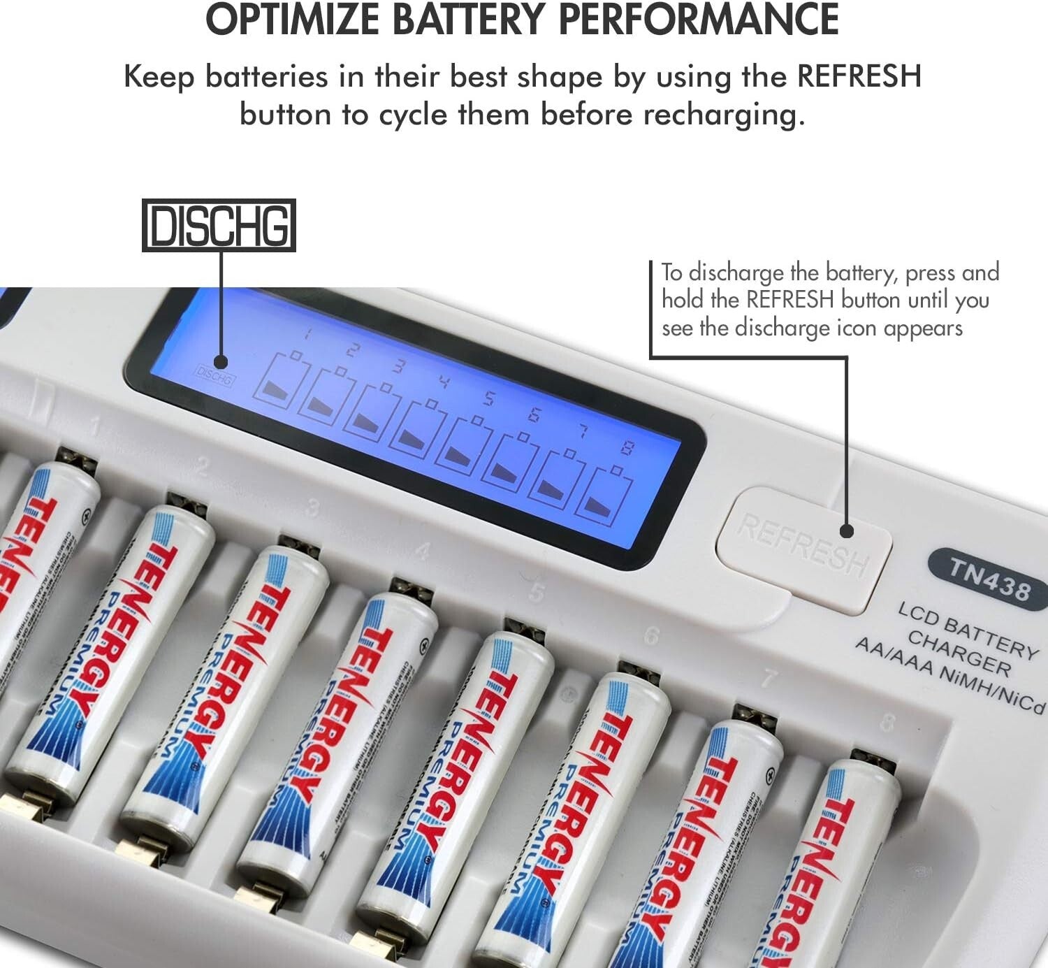 Eco-Friendly 16-Slot Smart Battery Charger + 16 High-Capacity AAA Rechargeables