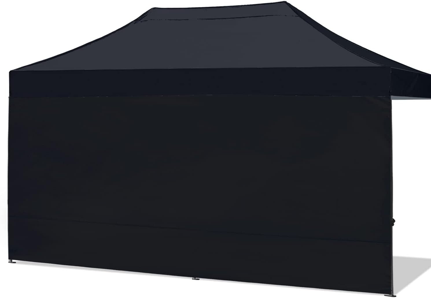 Durable 10x20 FT Black Canopy Sidewall with UV Protection - Weather Shield