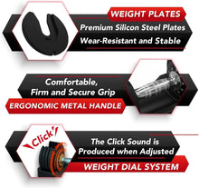 Load image into Gallery viewer, Adjustable 25lb-25lb Dumbbell Set with Anti-Slip Handle for Efficient Workouts