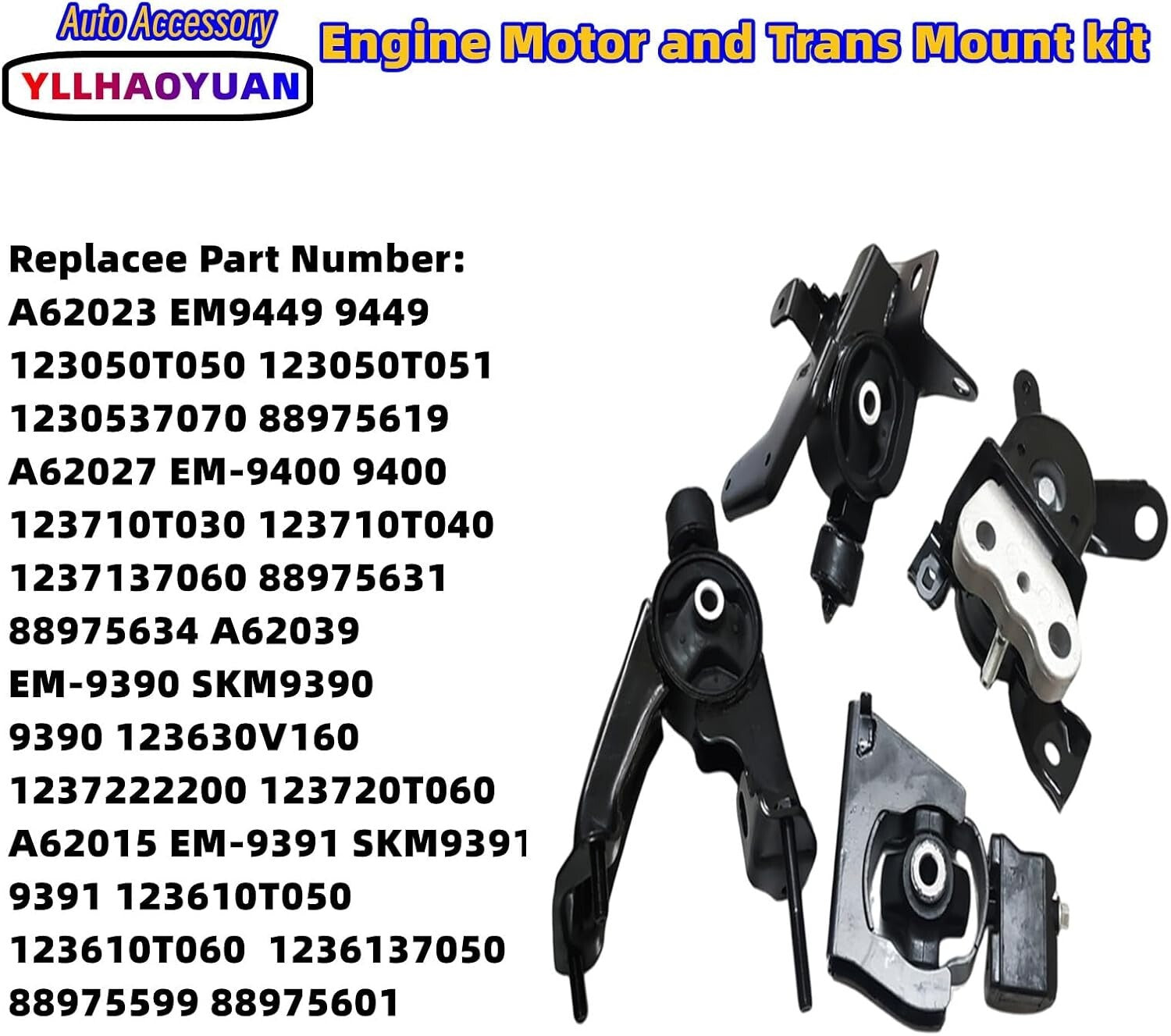 High-Quality Engine Mounts Compatible with 2009-2013 Corolla & Pontiac Vibe