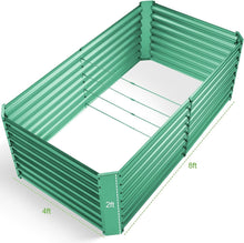 Load image into Gallery viewer, 8x4x2 ft Galvanized Raised Garden Bed Kit - Modern Oval Planter for Vegetables