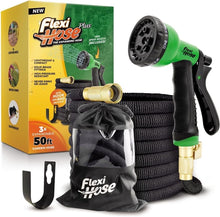 Load image into Gallery viewer, Flexible Expandable Garden Hose – 50ft with 8 Patterns, Anti-Kink Technology