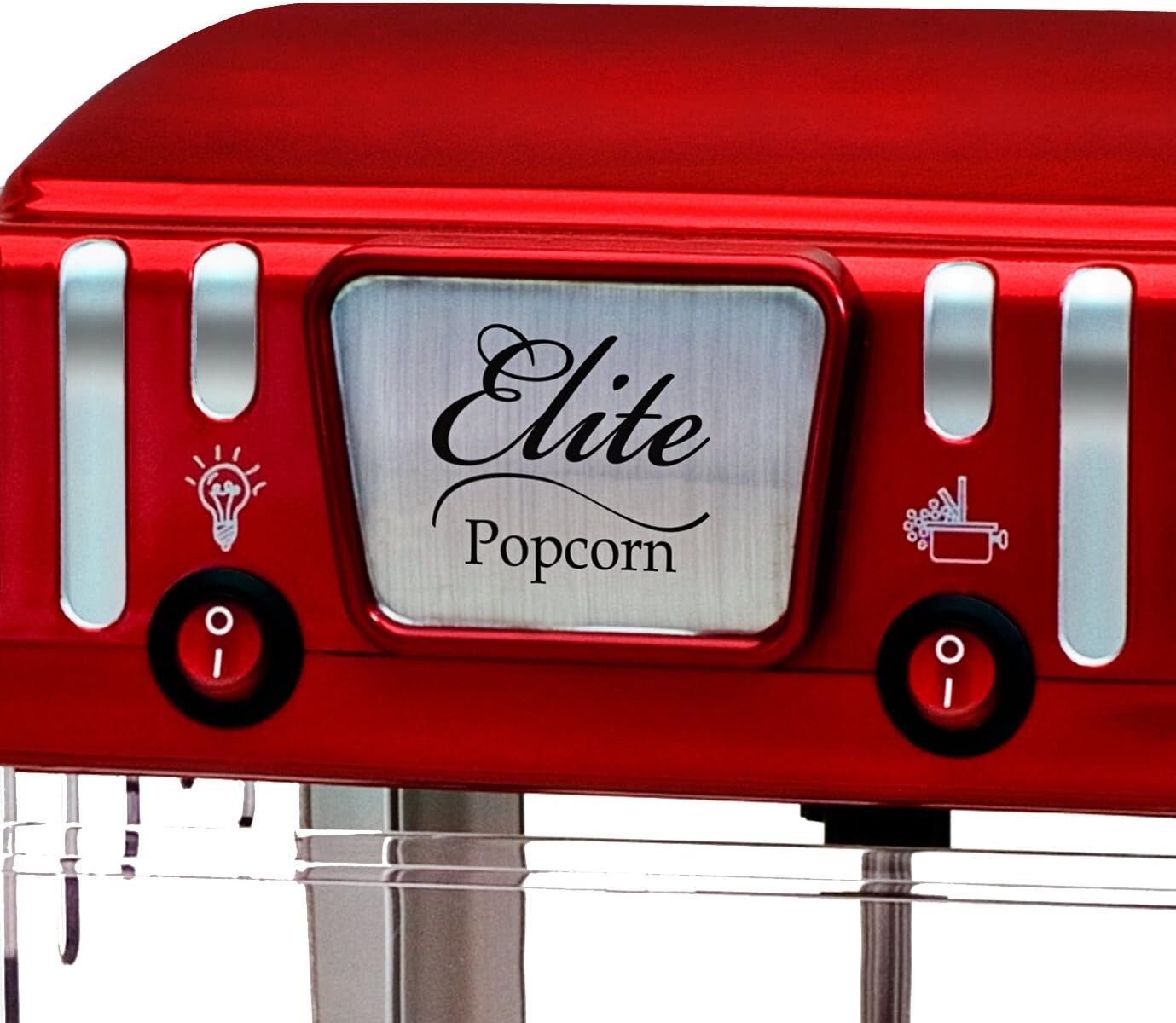 Elegant Red Plexiglass Popcorn Popper - 2.5 oz Capacity with Serving Tray