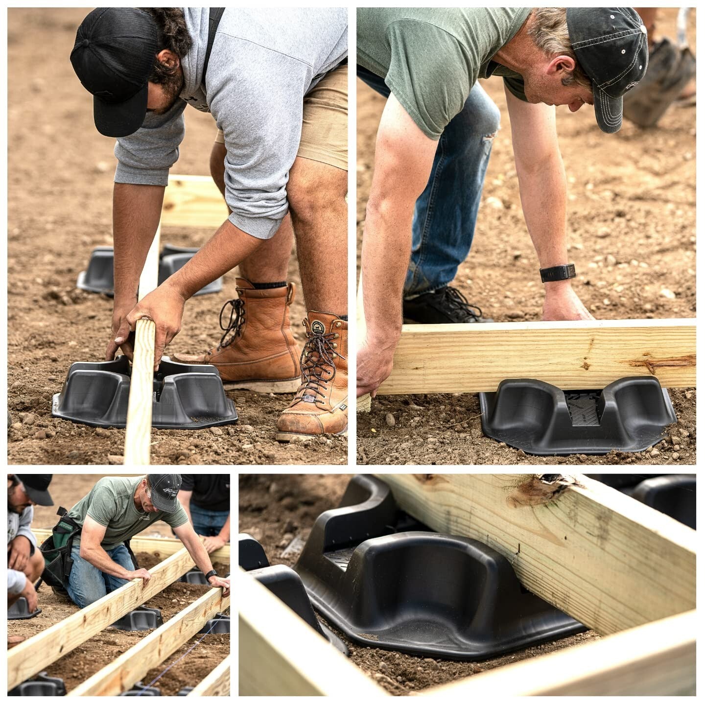 8-Pack Heavy Duty Deck Block Foundation Support Base - UV-Protected & Versatile