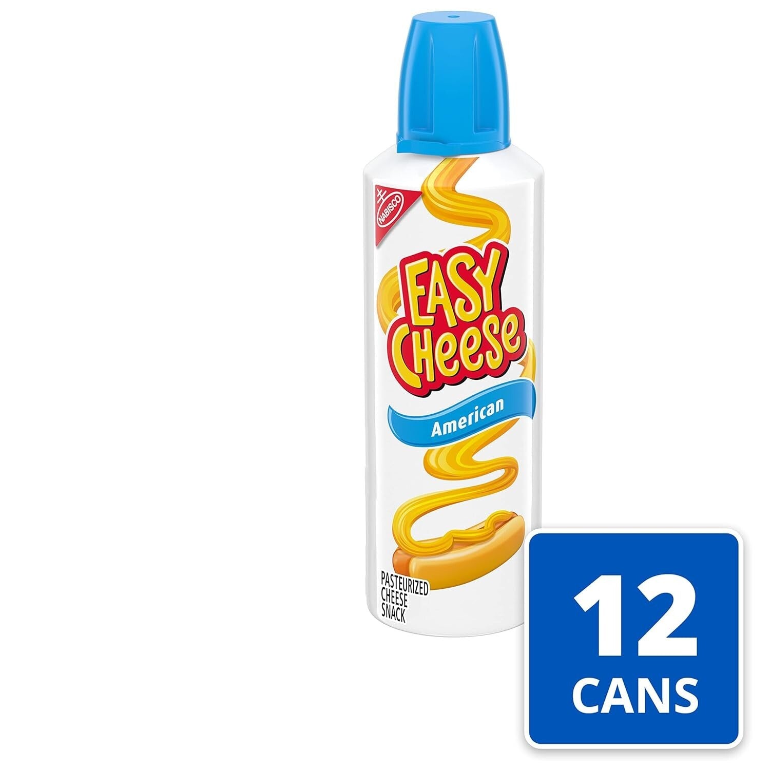 Bulk 12-Pack of Fun and Spreadable American Cheese Spray - Kids & Adults Loved