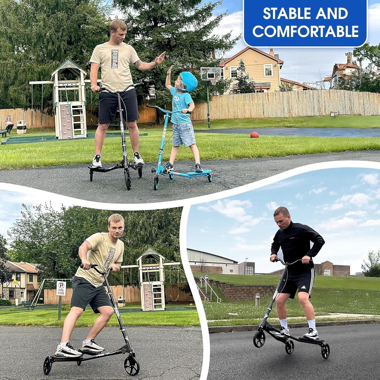 Lightweight & Durable 3-Wheel Scooters for Kids and Adults - Enjoy Outdoor Fun