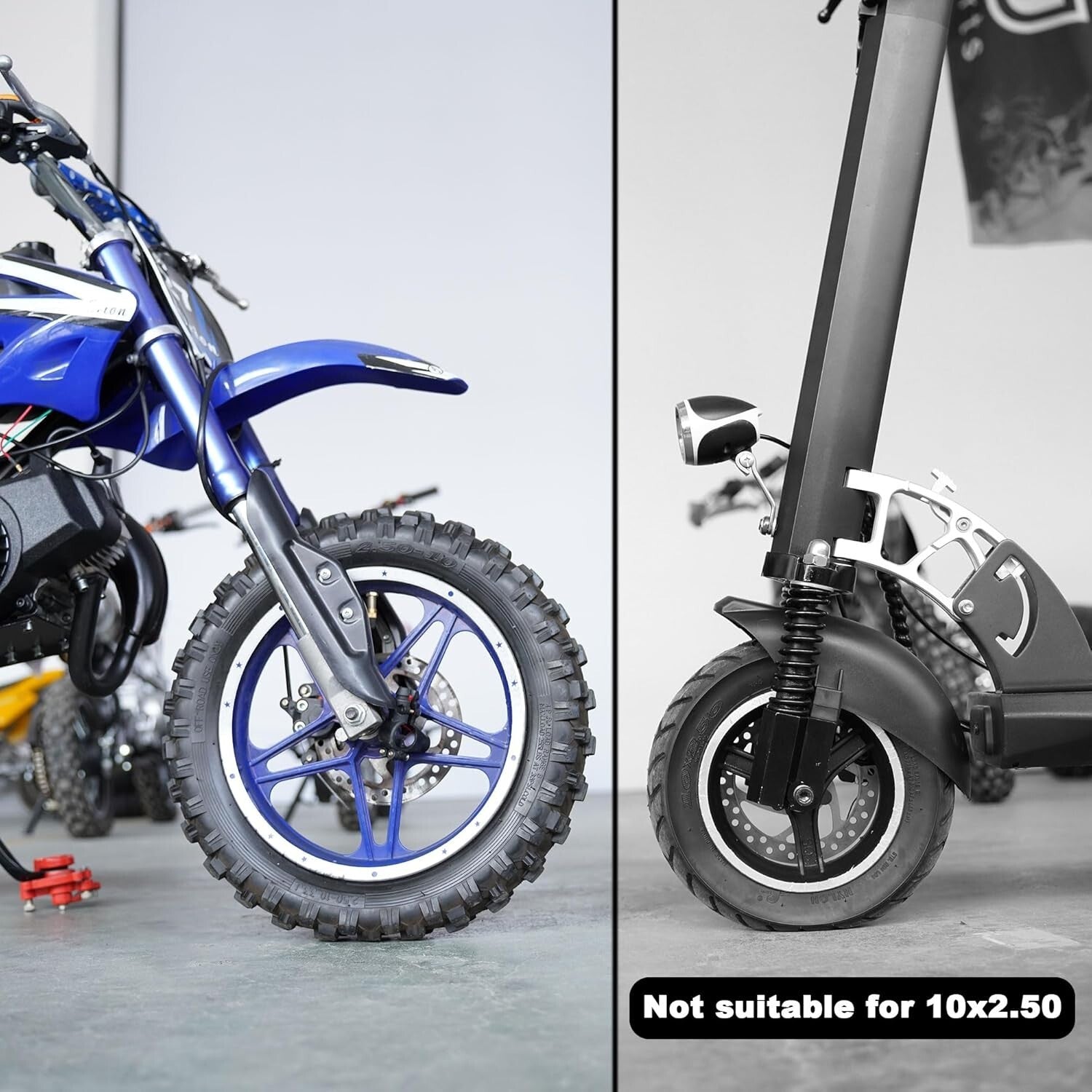 2.50-10 Off-Road Tire and Inner Tube Set for Superior Grip, Fits XR50 PW50 JR50