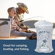 Load image into Gallery viewer, Eco-Friendly Disposable Plastic Ice Storage Bags 10 lbs with Cotton Drawstring