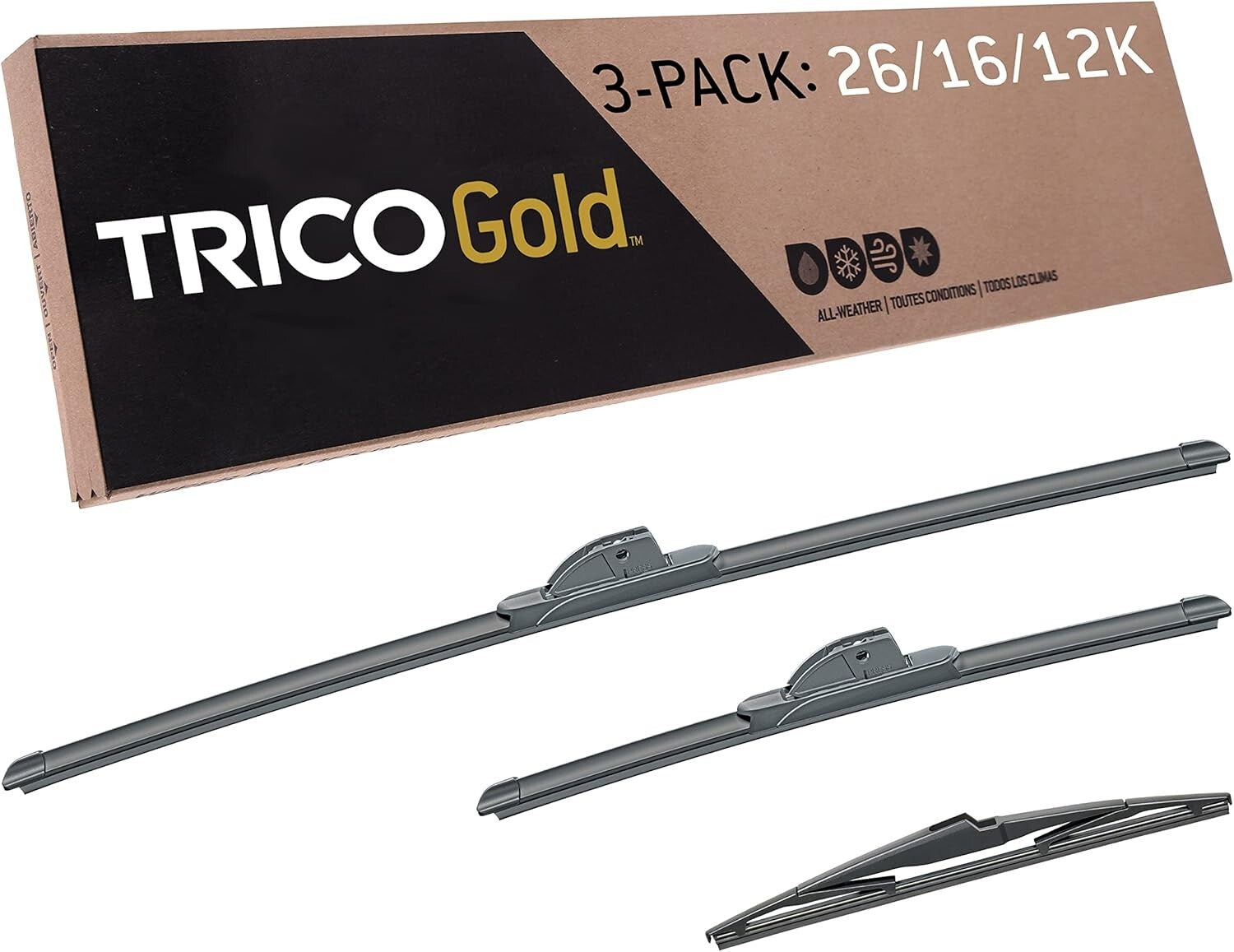 Easy Installation Gold Wiper Blade Kit - 3-Piece Set for Kia Sorento 2016-2020