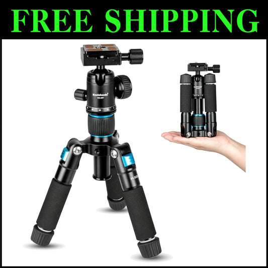 Compact 20"/51cm Mini Tripod with 360° Ball Head & Quick Release for Cameras