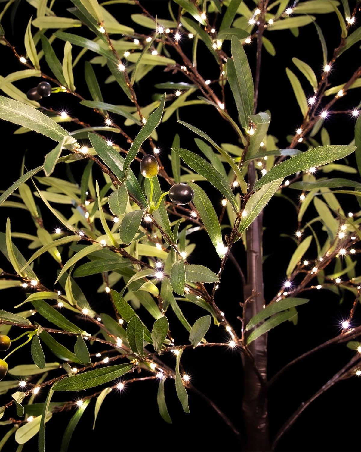 Dimmable Waterproof Olive Tree - 6ft of Warm White LED Elegance for Any Occasion