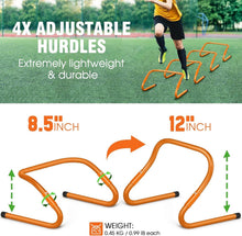 Load image into Gallery viewer, 20ft Agility Ladder Set with Adjustable Hurdles &amp; Jump Rope for All Levels