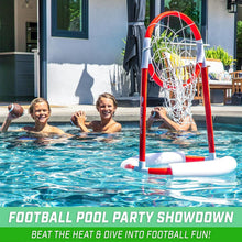 Load image into Gallery viewer, Splash Pass Football Game: Fun Pool Activity with 4 Footballs - Ultimate Summer